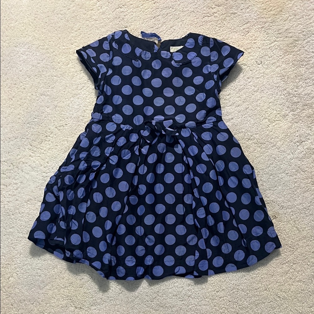 Crewcuts Navy Polka Dot Kids Dress